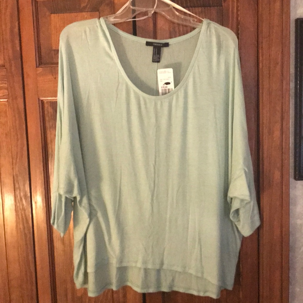 Mint green top